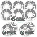 Kids Clothes Closet Organization, Hanging Size Dividers: Months & Years, Baby Toddler Children Girl Boy Neutral Gray Woodland Animal Outdoor Mountain Forest Safari Explorer Nursery Room Décor Gift