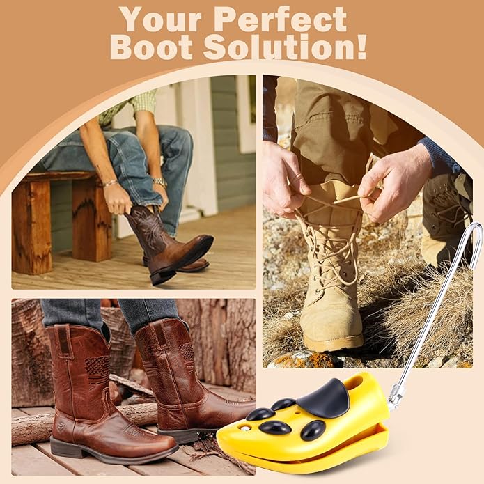 Boot Stretcher Men Women, Leather Shoe Stretcher for Thick Feet and Wide Feet, Adjustable Boot Widener Expander