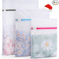 3 Pack 3 Size Mesh Laundry Bags Set for Delicates with AUTO-Lock Zipper, Lingerie Bags for Washing Delicates, Laundry Bags Mesh Wash Bags, Delicates Laundry Bag for Jeans,Blouse,Stocking,Bra