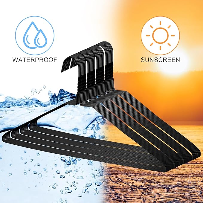 120 Pcs Wire Hangers Bulk 17.7" Dry Cleaner Hangers, Suit Holders for Home Caped Clothing (Black)