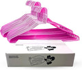 Wire Metal Clothes Hangers 50 Pack for Standard Size Shirts, Pants, Skirts, Space Saving, Non Slip,18 Inch 14.5 Gauge Ultra Thin Standard Dry Cleaner Coated Steel (50, Pink)