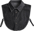 Eforcase Fake Collar Detachable Dickey Collar for Women Denim Fake Collar False Shirt Collar Dickey Collars Faux Collar