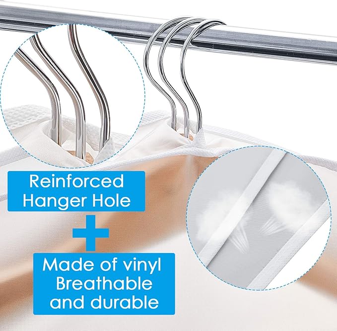 Patelai 24 Pcs 2" Gusseted Shoulder Covers for Hanging Clothes 24" Length x 12" High Plastic Garment Dust Covers Protectors for Closet Storage Suit, Coats, Jackets, Dress Closet Storage(Translucent)