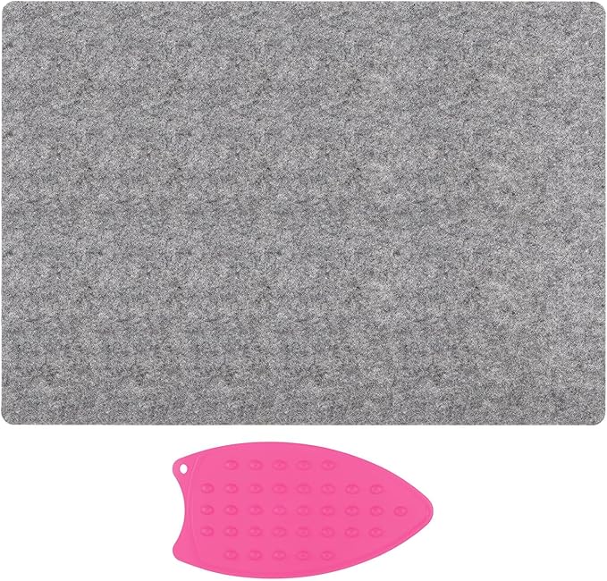 HARFINGTON Wool Pressing Mat 24" x 17" Wool Ironing Pad Sewing Notions for Crafts Quilter Quilting