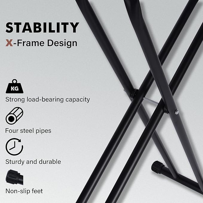 Ironing Board Full Size, Metal Construction Iron Board with Extra Thick Heavy Duty Padded Cover, Stable Structure, Anti-Skid Feet (47x16)