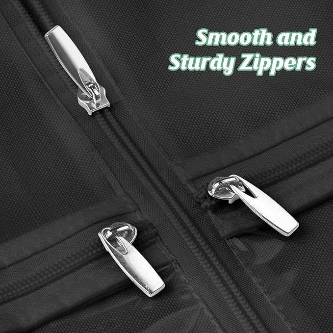 MISSLO Portable 65" Wedding Dress Garment Bag with Bride Tote Bag 8'' Gusseted Dress Bags for Gowns Long 4 Pockets Dress Cover for Women, Black