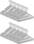Ultra-Thin Metal Hangers, 100 Pack Non-Slip PVC Coated Space Saving Clothes Hangers for Closet, 16 inch Wide for Suits, Dresses, Jackets（Gray）