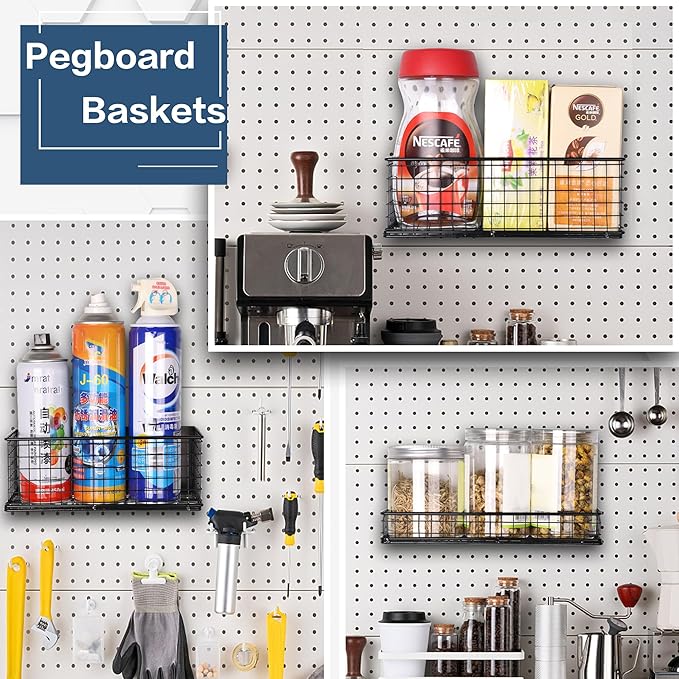 Magnetic Basket Fridge Large Magnetic Pen Holder Whiteboard Metal Wire Basket Storage Item Organizer (White-High)