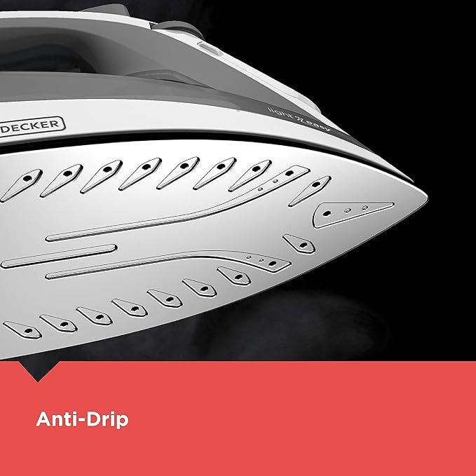 BLACK+DECKER Light ‘N Easy Compact Steam Iron,IR1020S,Stainless Steel Soleplate,Spray Mist,Anti-Drip,Auto Shutoff,(Pack of 4)