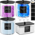 4 Pack Laundry Pods Container, Clear Laundry Room Organization Containers,Large Acrylic Detergent Powder Storage Containers Black Wooden Lids & Labels, Dryer Sheet Holder