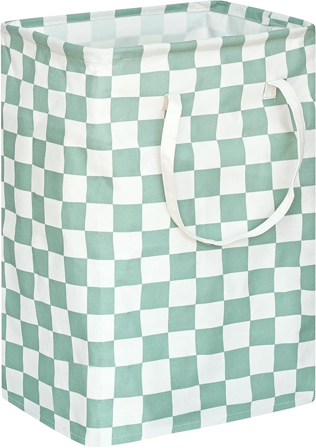 Sage Laundry Hamper Storage Basket Girls Organizer Bins Toy Box Laundry Basket Large Canvas Collapsible Chest for Home/Dorm/Kitchen/Pet/Office/Closet/Shelf/Gift Baskets
