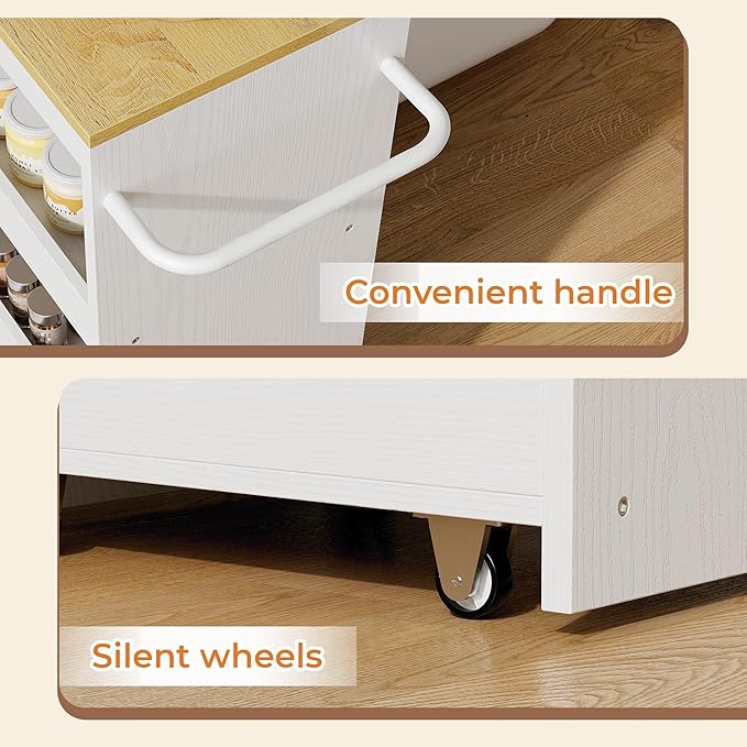 IRONCK Slim Storage Rolling Cart with Drawer and Wheels and Handle, 4 Tier Slide Out Utility Kitchen Cart for Small Spaces Kitchen Laundry Narrow Places, 11.8" D White