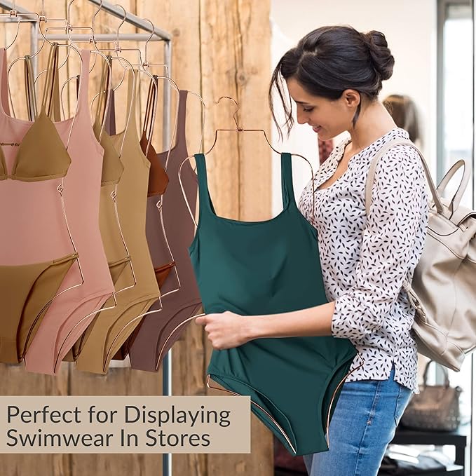 ZEDODIER Swimsuit Hanger, Lingerie Hanging Rack, Top Swivel Hook, Foldable Design