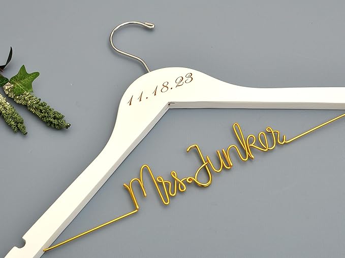 Personalized Bridal Dress Hangers | Bride & Wedding & Bridesmaid Gifts, Mr & Mrs Custom Hangars, Graduation Keepsakes | Doctor/Phd & Professional Career Hangers