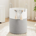 Laundry Basket,Woven Cotton Rope Laundry Hamper,60L for Decorative Storage of Dirty Clothes,Toys and Blankets in Bathroom,Baby Room and Living Room