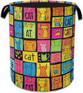 Cute Colorful Cat Laundry Basket Collapsible Laundry Hamper, Oxford Cloth Storage Bin for Room/Bathroom/Bedroom/Dormitories 16" X 20.8"