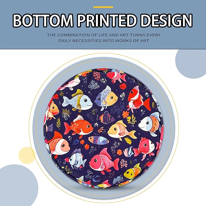 Fish Laundry Basket Funny Cartoon Foldable Oxford Cloth Tote Bag Laundry Hamper Clothes Storage Bucket Toy Organizer For Bathroom/Laundry Storage/Bedroom 18.9x16.5 Inch