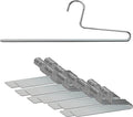 Mawa by Reston Lloyd Non-Slip Space Saving Clothes Hanger with Single Rod for Pants, Style KH/1, Set of 160, Silver