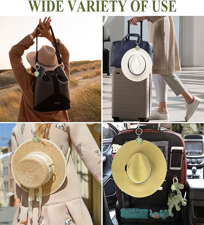 Hat Clip - Hat Holder for Travel on Bag - Silicone Hands Free Hat Clip for Purse Luggage - Protect Hat from Falling