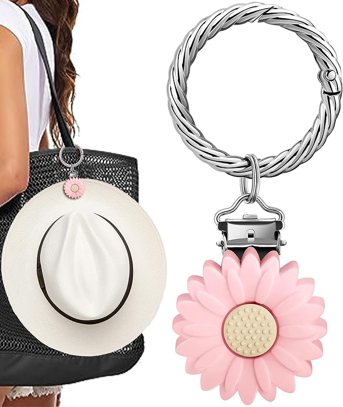 Hat Clip - Hat Holder for Travel on Bag - Silicone Hands Free Hat Clip for Purse Luggage - Protect Hat from Falling