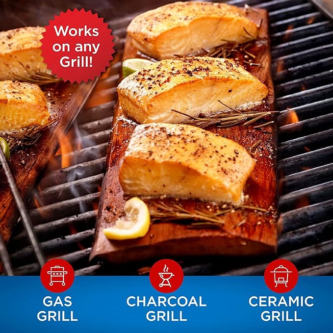 Jaccard Premium Cedar Plank, Small (50 Planks), Grilling Accessories – Wood Plank Serving Board