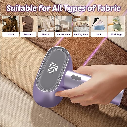 Fabric Shaver, Rechargeable Double-Head Lint Remover, Electric Lint Shaver and Clothing Shaver to Remove Pillings and Fuzz Easily