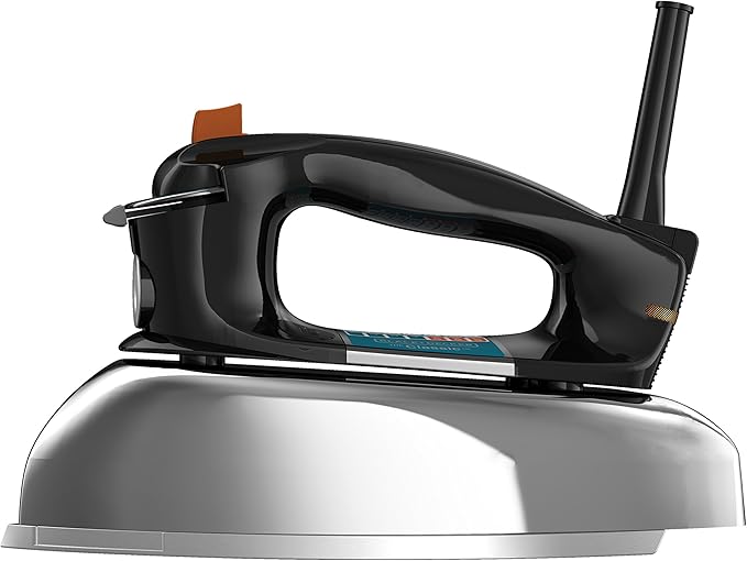 BLACK+DECKER The Classic Iron,F67E-T,Aluminum Soleplate,Steam or Dry Ironing,7 Temperature Settings,Anti-Drip,(Pack of 2)