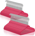 Casafield 100 Velvet Baby Hangers - 11" Size for Infant & Toddler Clothes - Pink