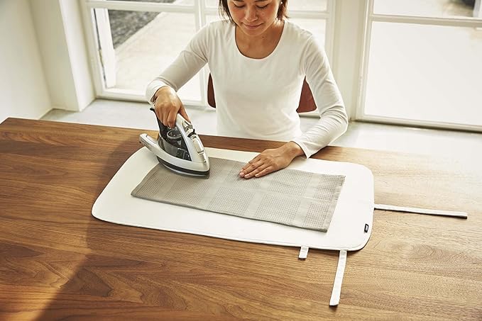 Yamazaki Industries 3357 Ironing Board, Ironing Mat, Round Ironing Mat, Tower, White