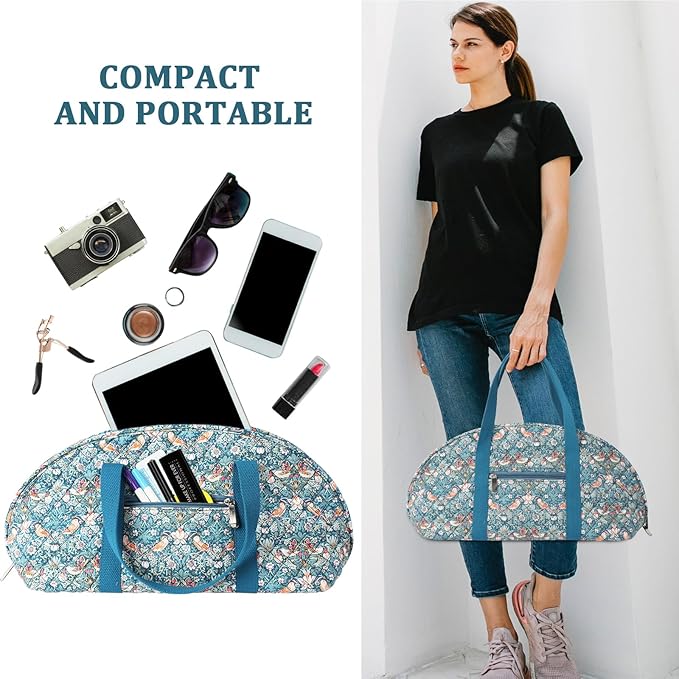KOKNIT Full Size Iron Storage Bag, Stylish Portable Steam Iron Bag, Christmas Gift Tote For Ironing accessories & Travel (blue bird)