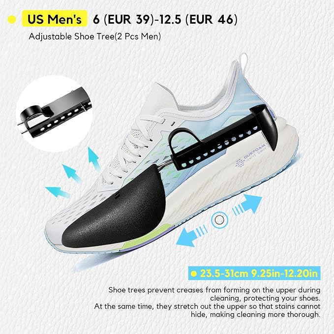 Shoe Washing Machine Bag, 2 Pcs Laundry Shoe Bag For Washing Machine, With 2 Boot Stretcher (L 6-12.5), 360°Deep Clean, Fit Most Shoes Type