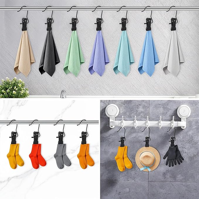 50Pcs Boot Hanger Clips for Closet, Portable Laundry Hooks with Clips, Heavy Duty Boot Hanging Clips, Boot Hangers Space Saving for Boots Pants Jeans Clothes Hats Tall Towels