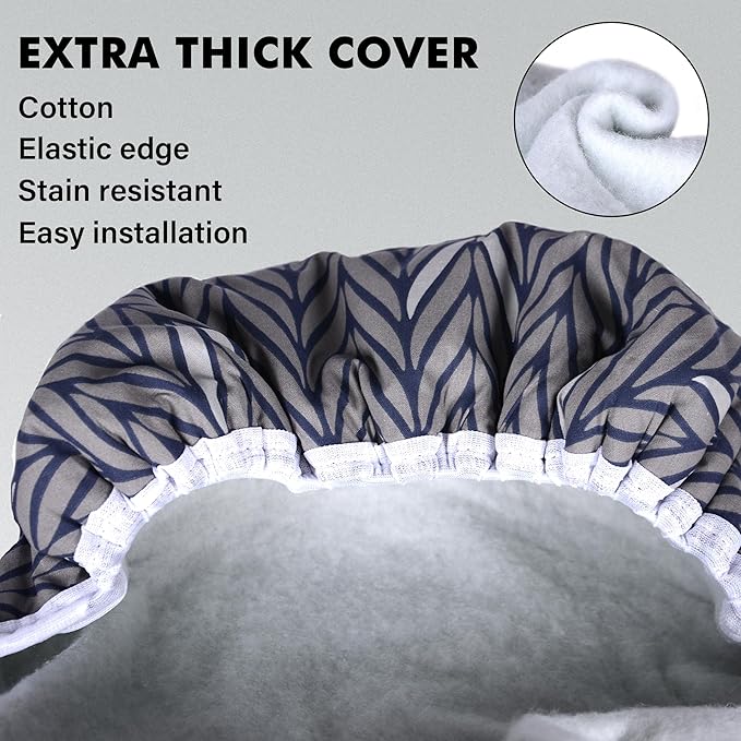 Ironing Board Full Size, Metal Construction Iron Board with Extra Thick Heavy Duty Padded Cover, Stable Structure, Anti-Skid Feet (47x16)