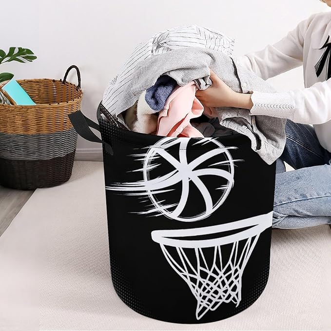 Basketball Laundry Basket Boys Room Decor Boys Hamper Toys Dirty Clothes Storage Bin Organizer for Kids
