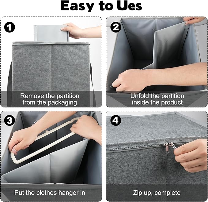 Clothes Hanger Organizer Bag-Rigid, Hanger Storage Containers with Lid, Large Hanger Holder Separate Triangle Hanger Caddy Organizer Box for Closet Tidier Laundry Rooms Wardrobe Drying Rack