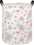 Baby Laundry Hamper kids laundry Basket Waterproof Laundry Bag for Bedroom Toy Clothes Organizer Room Décor(Bowknot Flower)