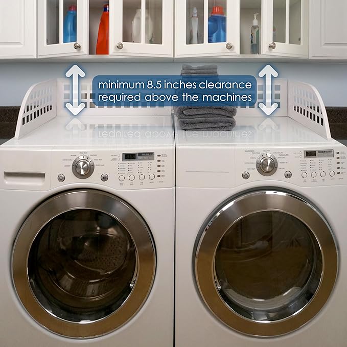 Haus Maus The Original Laundry Guard - Stop Laundry From Falling Behind Washer/Dryer - Invented by a US Mom - Made in NorthAmerica - Magnetic - Fits Most Front Loading Machines - Top of Fridge - Grey