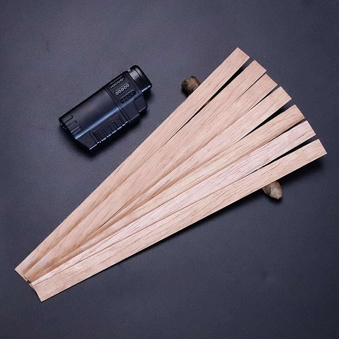 Woho 120 Packs Upgrade Spanish Cedar Wood Spills Strips Sticks for Cigar Lighting, Spanish Cedar Lighter for Cigar Humidor/Tray/Box/Case, Cigar Matches for Cigar Storage/Aging (Double Thickness 0.02")