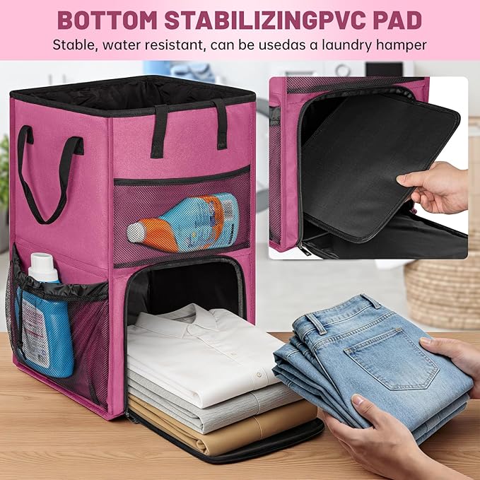 Laundry Backpack Bag（Only Bag), Extra Large 2 in 1 Laundry Hamper Basket with Shoulder Straps, Freestanding Laundry Bag for College Dorm, Laundromat, Apartment
