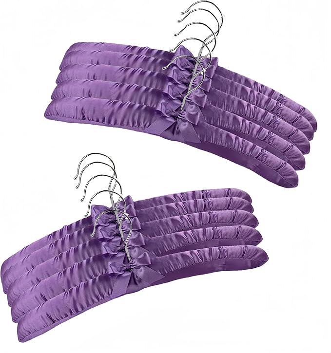 Padded Hangers for Women Clothing Satin Hangers Padded Hanger for Sweaters Non Slip Padded Clothes Hanger