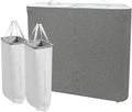 2 Dividers Dirty Clothes Basket, Double Laundry Hamper with Lid and Removable Laundry Bagsfor Laundry Room/Bedroom/Bathroom/College, 150L Large Collapsible