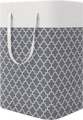 StorageRight Laundry Basket Hamper Large Collapsible Laundry Hamper with Easy Carry Handles，Freestanding Clothes Hampers for Laundry, Bedroom, Dorm, Clothes, Towels, 75L, Clover Grey