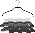 Mawa by Reston Lloyd Silhouette Series Non Slip Saving Clothing Hanger for Shirts and Dresses, Style 41/F,Set of 140, Black