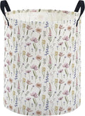 ESSME Kids Laundry Basket,Flower Hamper Collapsible Canvas Waterproof Storage Bin for Girls, Cute Hamper,Gift Baskets.(Flower)