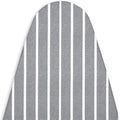 Encasa XO Ironing Board Cover and Pad 54"x18" - 4mm Felt X-Large Iron Board Cover with Padding, Stain-Safe Dye, Non Slip, Elastic Bungee Cord Tightening, Heat Resistant Roma Grey Stripes