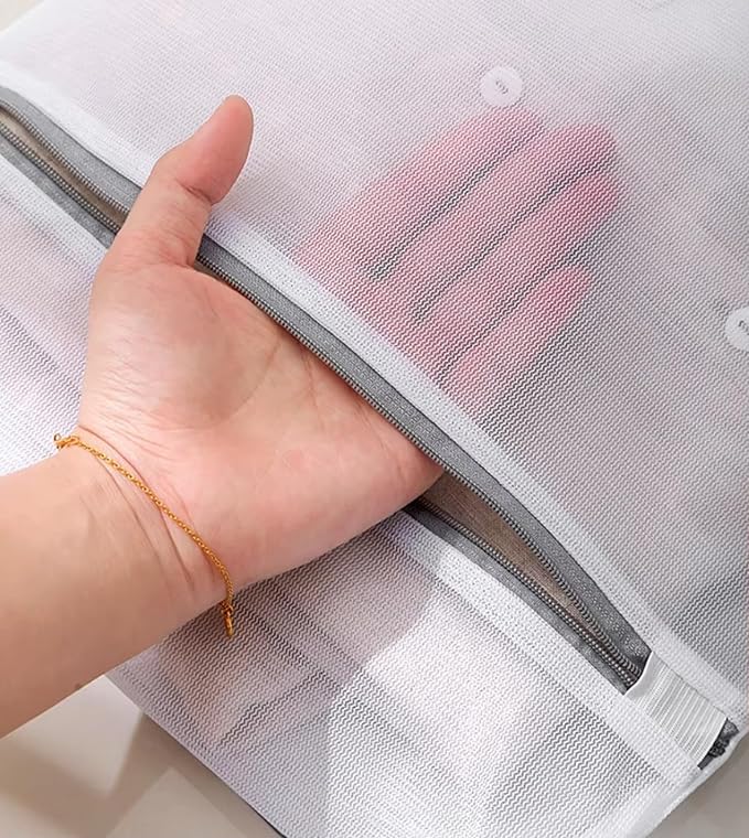 WONCHIEF Fine Mesh Laundry Bag for Machine Wash | Deformation-Proof XL/L/M/S Sizes | Storage & Washing Organizer for Delicates, Skirts, Underwear‌