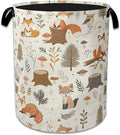 Woodland Fox Laundry Basket Collapsible Laundry Hamper, Oxford Cloth Storage Bin for Room/Bathroom/Bedroom/Dormitories 16" X 20.8"