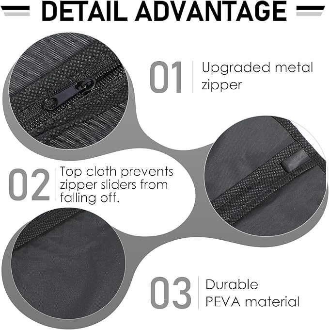 10pcs 40" Suit Cover Bags for Men Garment Bags for Hanging Clothes & 5pcs Coat Hanger Suit Bag for Closet Storage or Travel Clear Window Clothes Cover for Suits Coats Shirt Jackets Skirts