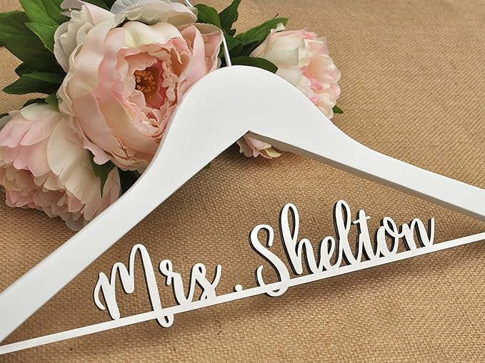 Generic Wedding Hanger, Personalized Bride Hanger, Custom Name, Natural Wood, 12-18 Days Delivery