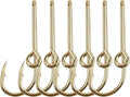 Fishing Hook Hat Pins & Clips - 12PCS Gold/Black Fish Hook Hat Tie Clips for Outdoor